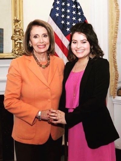 Photo of Nancy Pelosi and Courtney Zuniga
