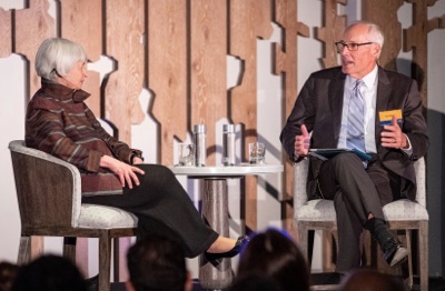 Janet Yellen and Carl Walsh in conversation