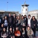 Group photo of UCSC undergraduates outside Soledad Correctional Training Facility