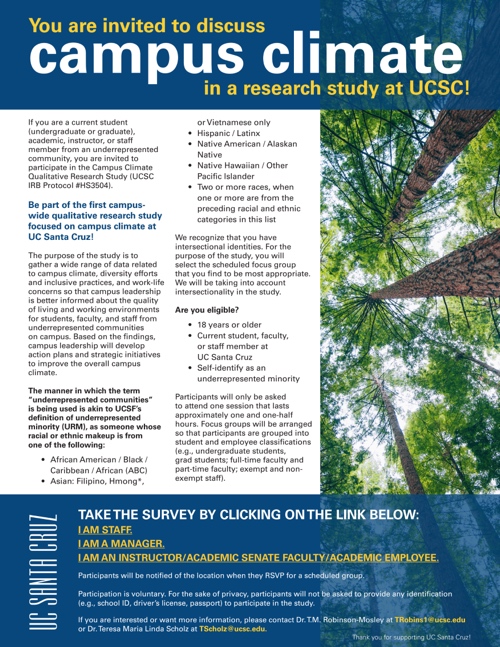 Flier about climate study
