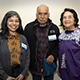 Annette Marines with her father and Dolores Huerta