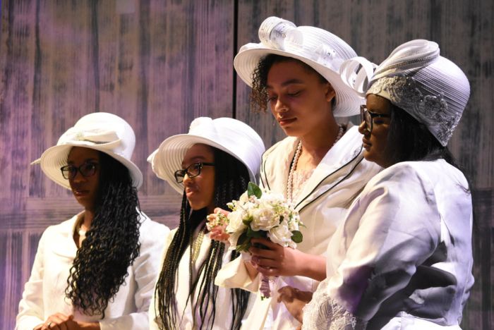 Scenes from African American Theater Arts Troupe productions. In this image: Crowns by Reg