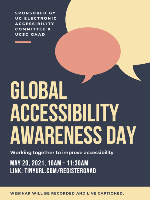 Poster for Global Accessibility Awareness Day