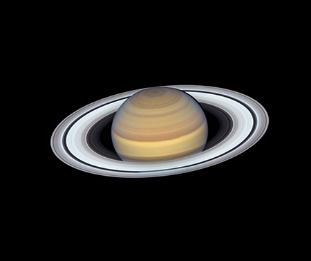 Hubble image of Saturn