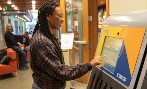 Library kiosks provide fast access to loaner laptops