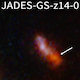 Galaxy JADES-GS-z14-0 magnified