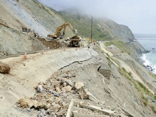 Debris removal at Paul's Slide