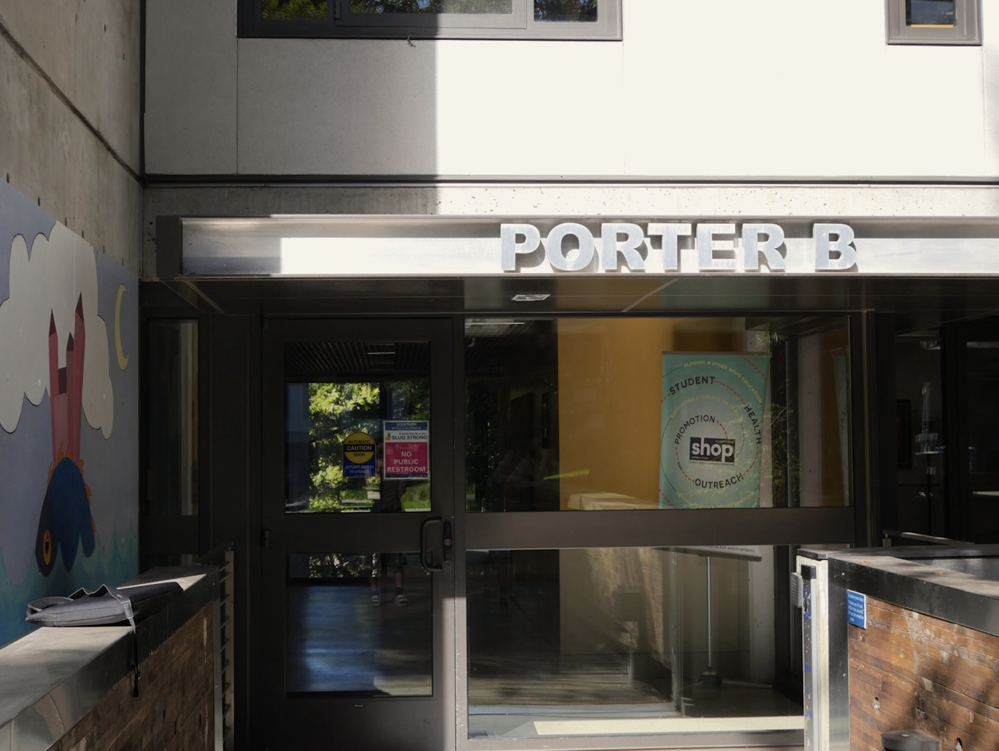 Entrance to SHOP in Porter B building.