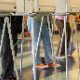 Voters mark their ballots at the main campus polling site. 