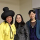 Dean Celine Parrenas Chimizu, Trinh Minh-ha, and Professor Yiman Wang (l-r)