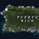 Map of Puerto Rico showing reef-restoration locations