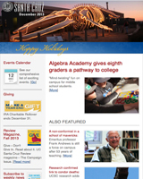 December 2013 Newsletter screenshot