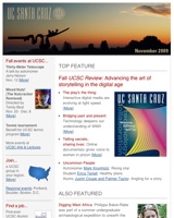 November 2009 Newsletter screenshot