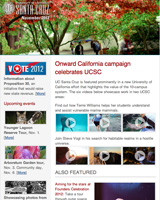November 2012 Newsletter screenshot