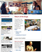 October 2012 Newsletter screenshot