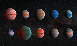 Exoplanet atmospheres range from clear to cloudy