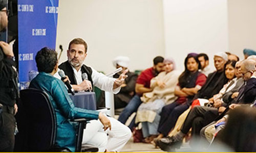 Rahul Gandhi discusses future of Indian democracy 