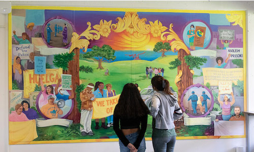 Student mural envisions a future without police