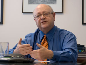 President-designate Yudof speaks with campus editors