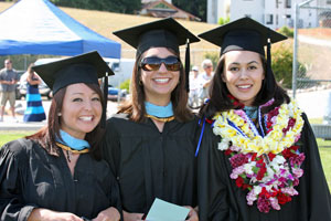Accomplishment, jubilation, leis at commencement ceremonies