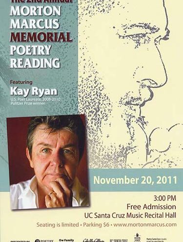 Pulitzer Prize winning poet to read at 2nd Morton Marcus event, Nov. 20