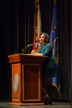 Black Lives Matter cofounder wows capacity crowd at MLK Convocation
