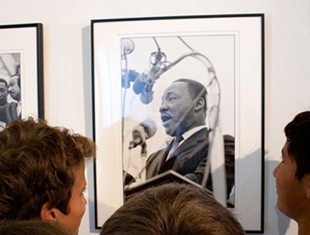 Elementary school students visit voting rights exhibition at UCSC on Election Day