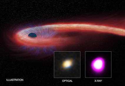 Black hole meal sets record for length and size