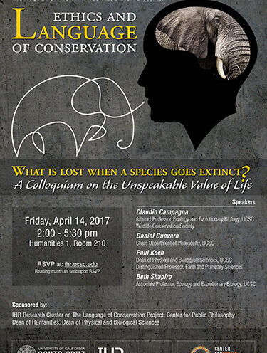Philosopher and three scientists to explore ethics and the language of conservation