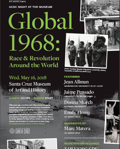 UCSC Night at the Museum to explore global impact of 1968 protest movements
