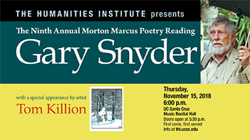 Legendary poet Gary Snyder to read at UC Santa Cruz for annual Morton Marcus event