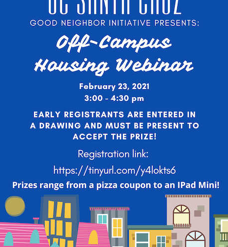 Webinar for students to focus on off-campus housing