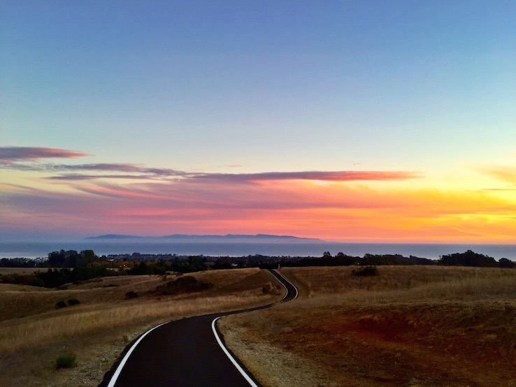 Biking into the Sunset