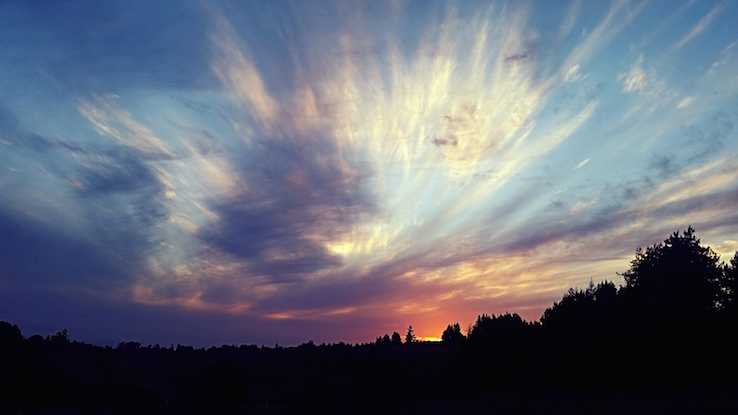 Colorful Sunset with Clouds