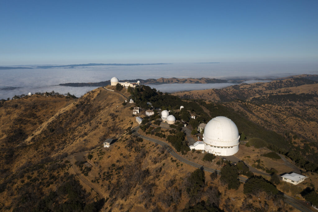 Aerial view of Lick Observatory.
