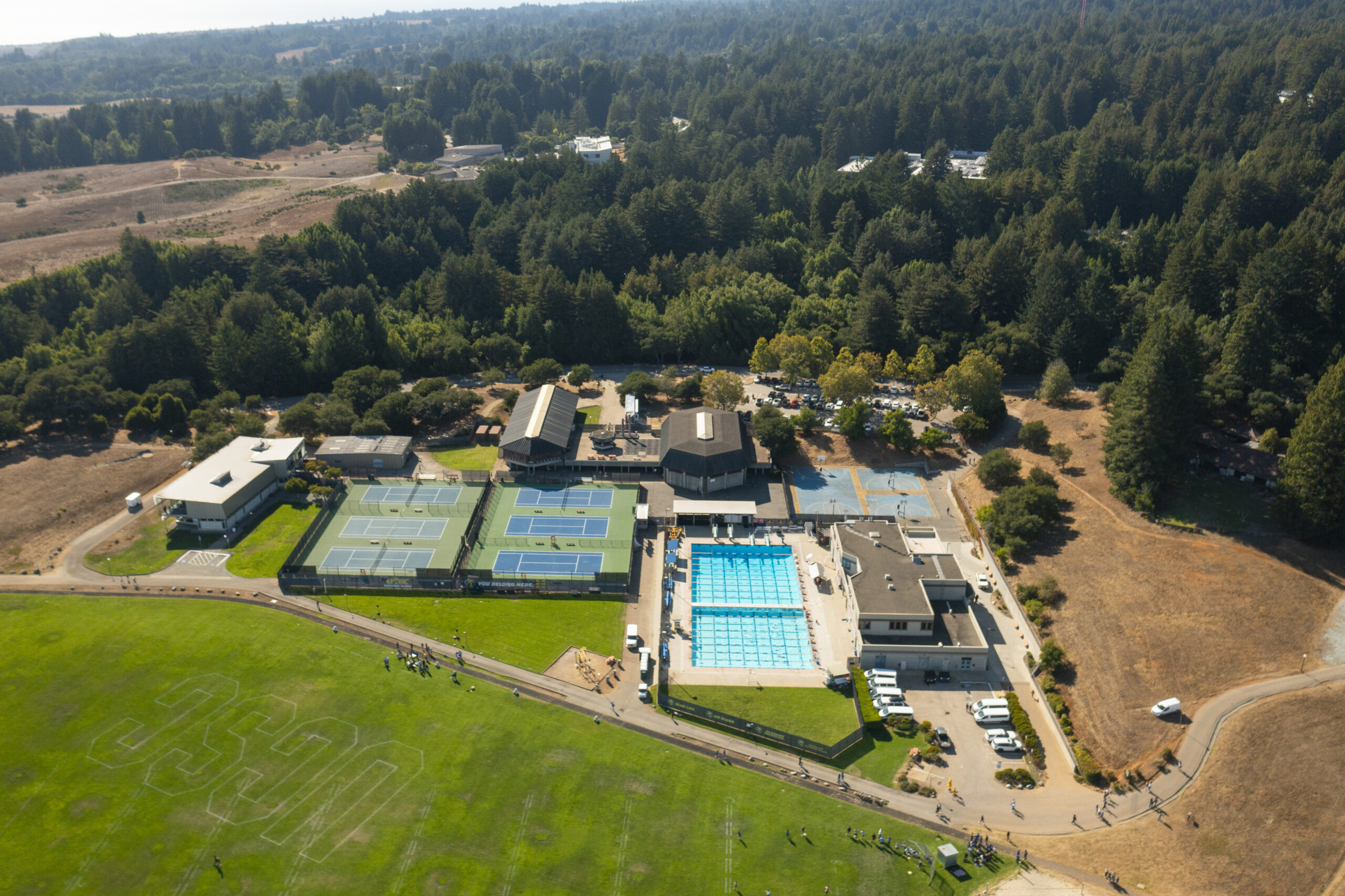 aerial view of Athletics and Recreation