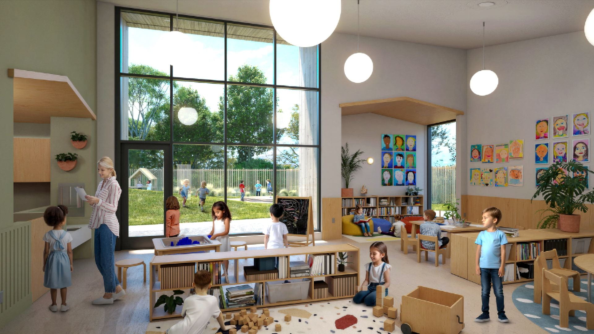 artist rendering of new childcare center