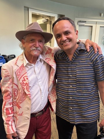 Cuauhtemoc Martinez with mentor and professor Gustavo Vázquez at Vázquez’s retirement celebration.