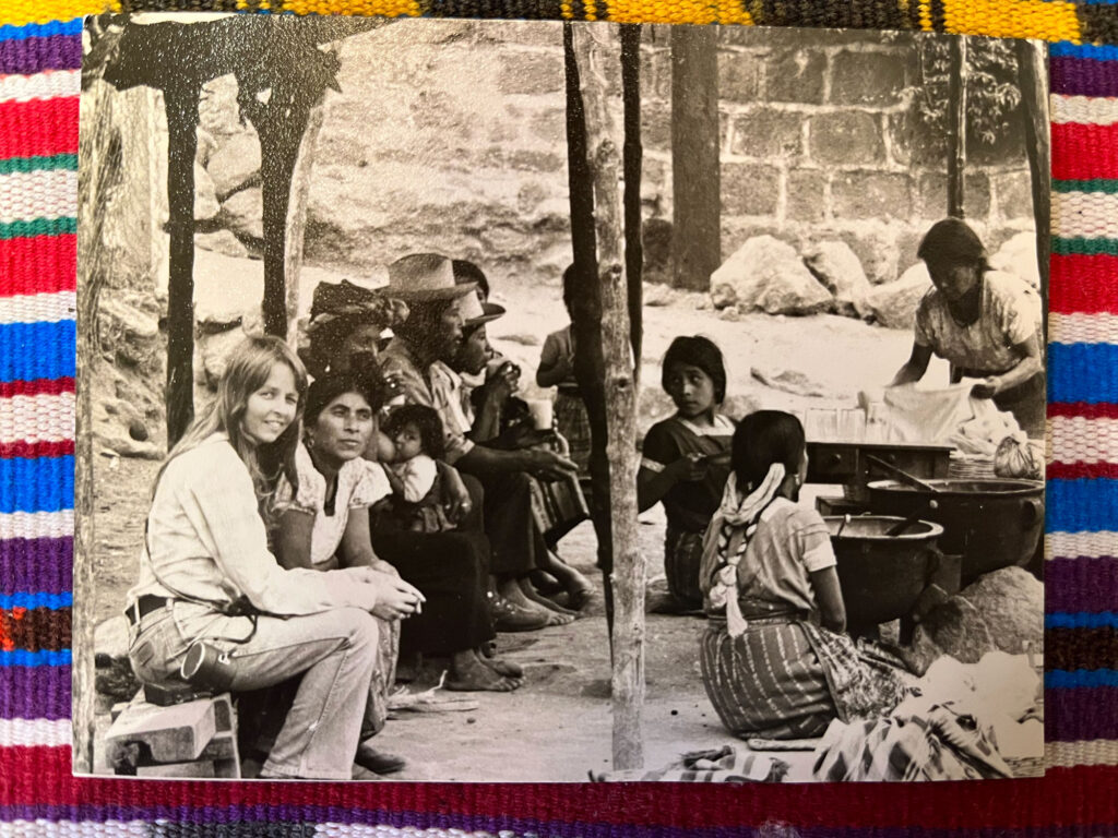 Old photo of Rogoff with an Indigenous community market, 1976.