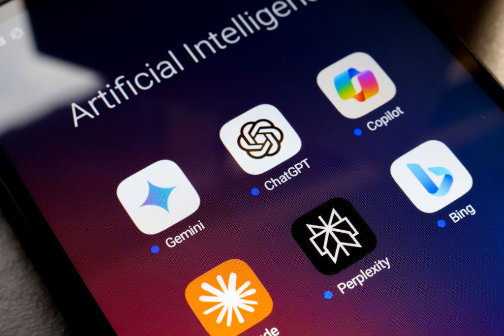 Screenshot of mobile of all AI apps