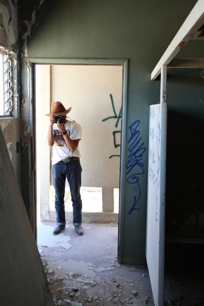 student photographs interior space of building