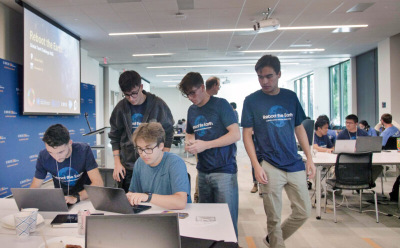 Students develop AI solutions for wildfire mitigation at Reboot the Earth hackathon
