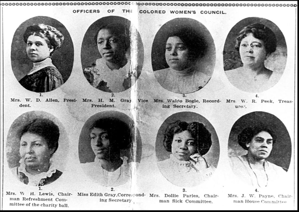 Officers of the Colored Women's Council in Portland Oregon