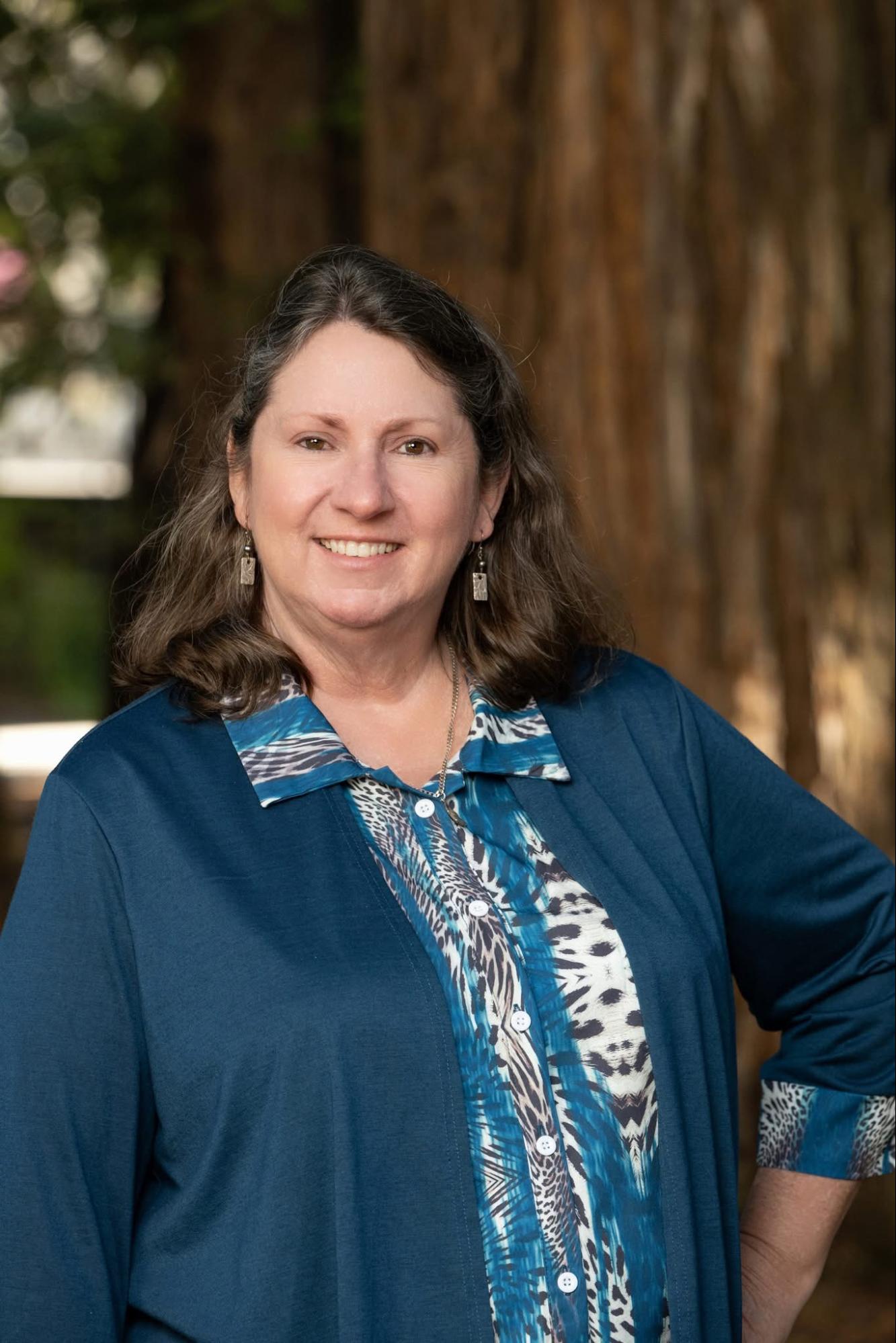 Outdoors portrait of Sue Matthews