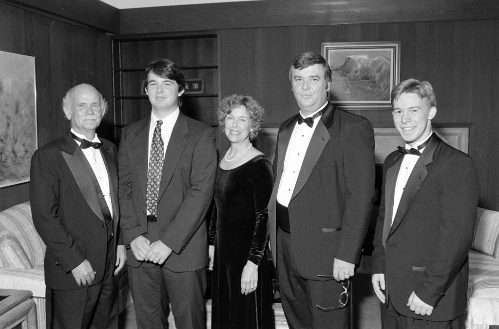 Celebrating the establishment of the Pepper-Giberson Endowed Chair in Environmental Studies at University House, honoring Alan G. Giberson and Margaret S. Lyons Giberson.