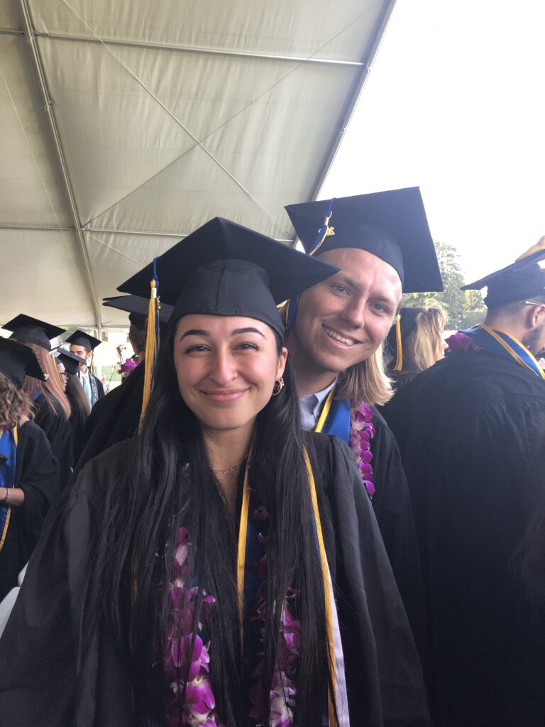 Alaleh Mokhtari and Redmond Walton at graduation at UCSC
