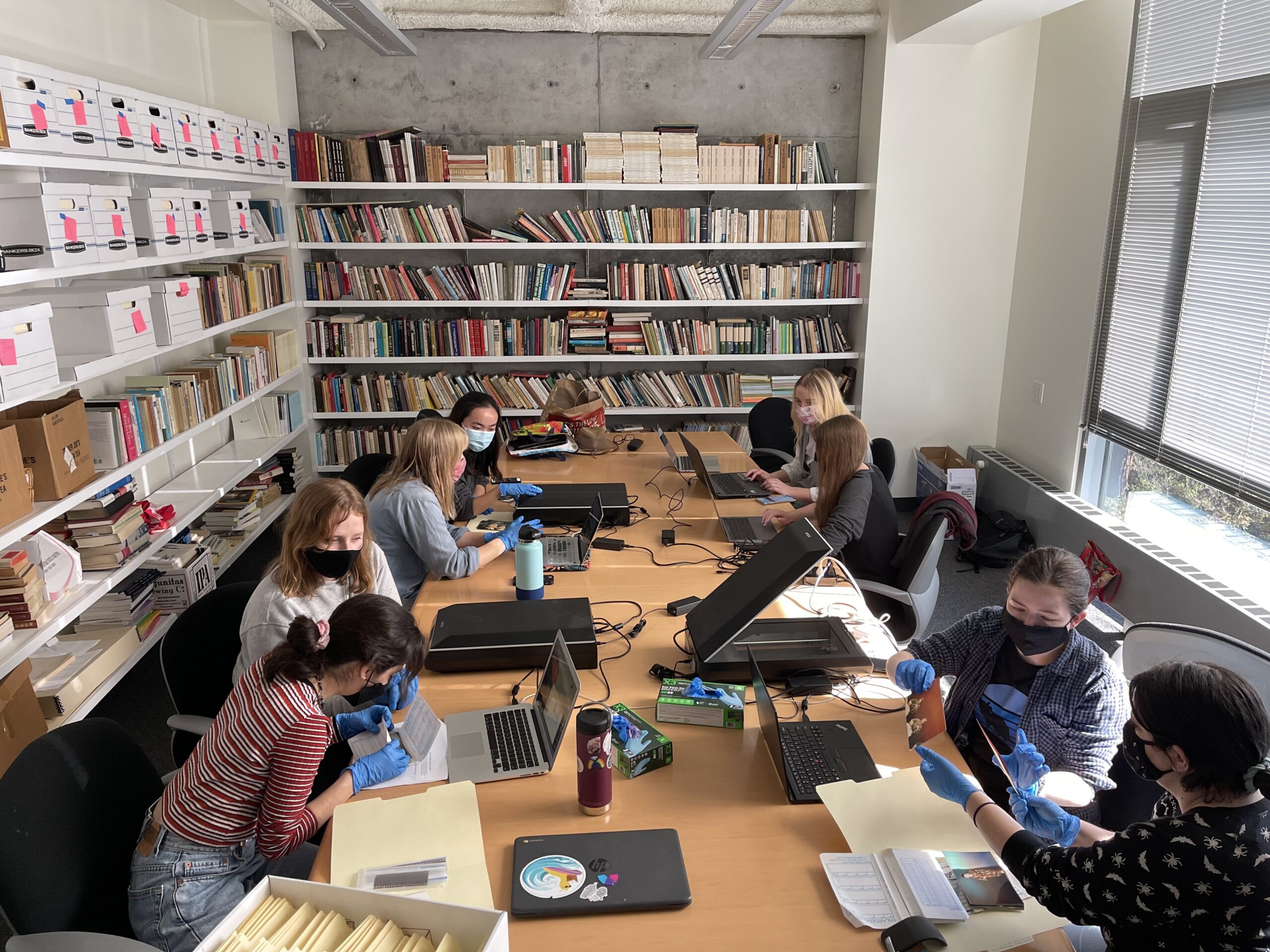 photo of student archivists