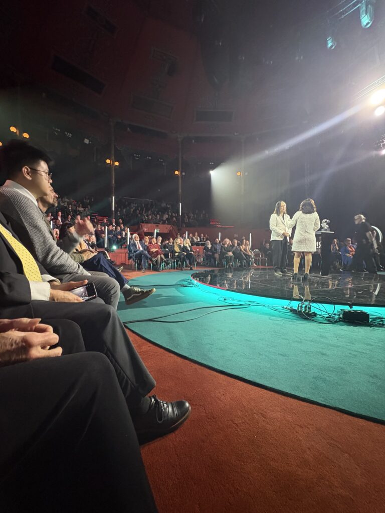Students sit front row at the Right Livelihood Awards Ceremony