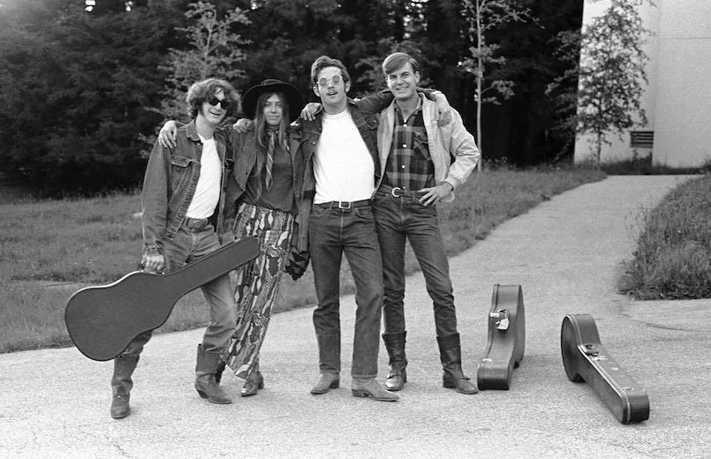 Tim Shannon alongside bandmates at UCSC in 1969
