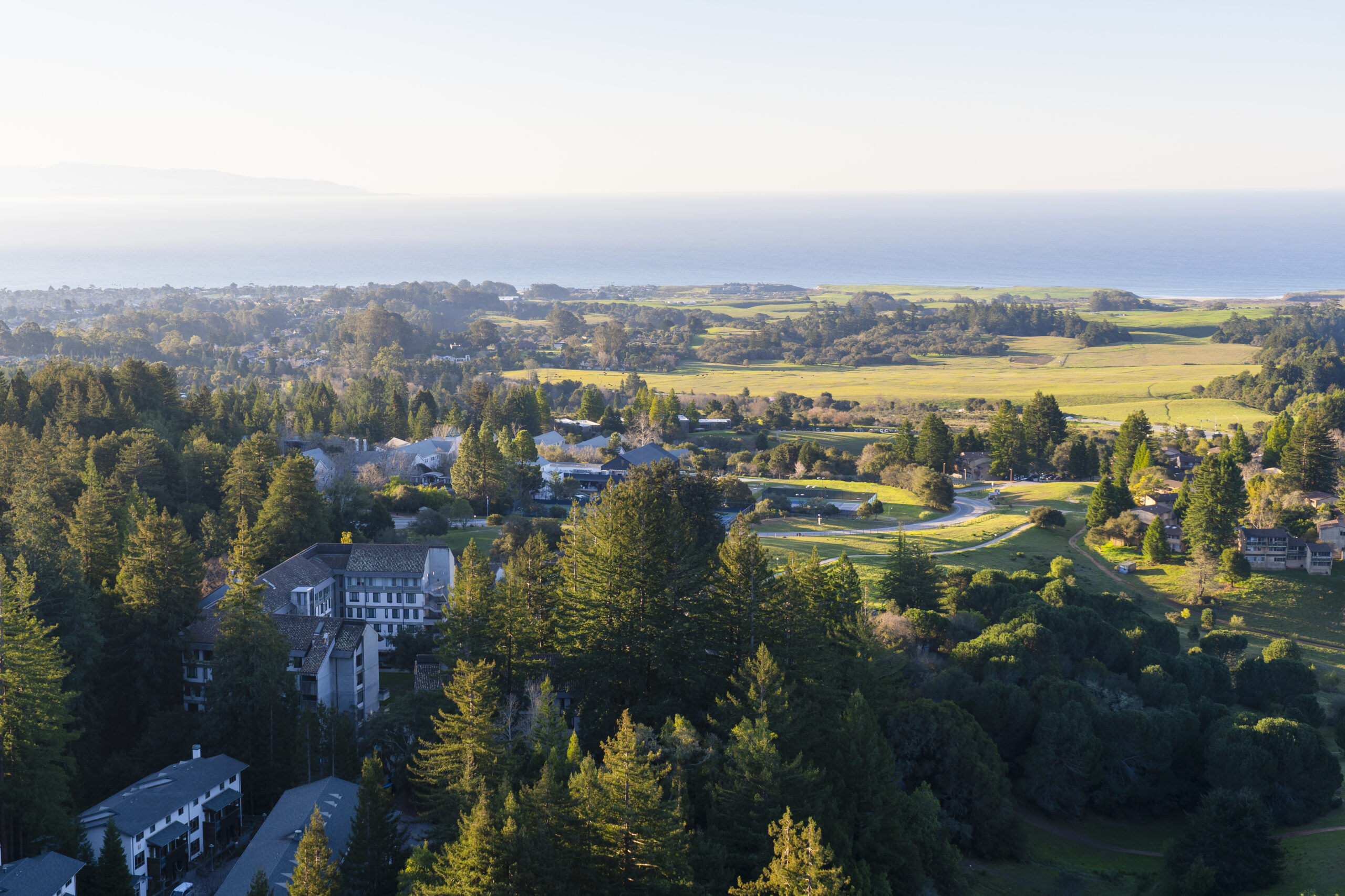 Aerial views of Santa Cruz and UC Santa Cruz.